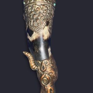 Ornate Decorative Horn with Intricate Design